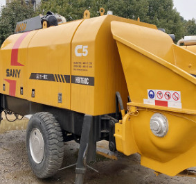 2019 Gebruikte stationaire betonpomp HBT60C 65m3/H met dieselmotor